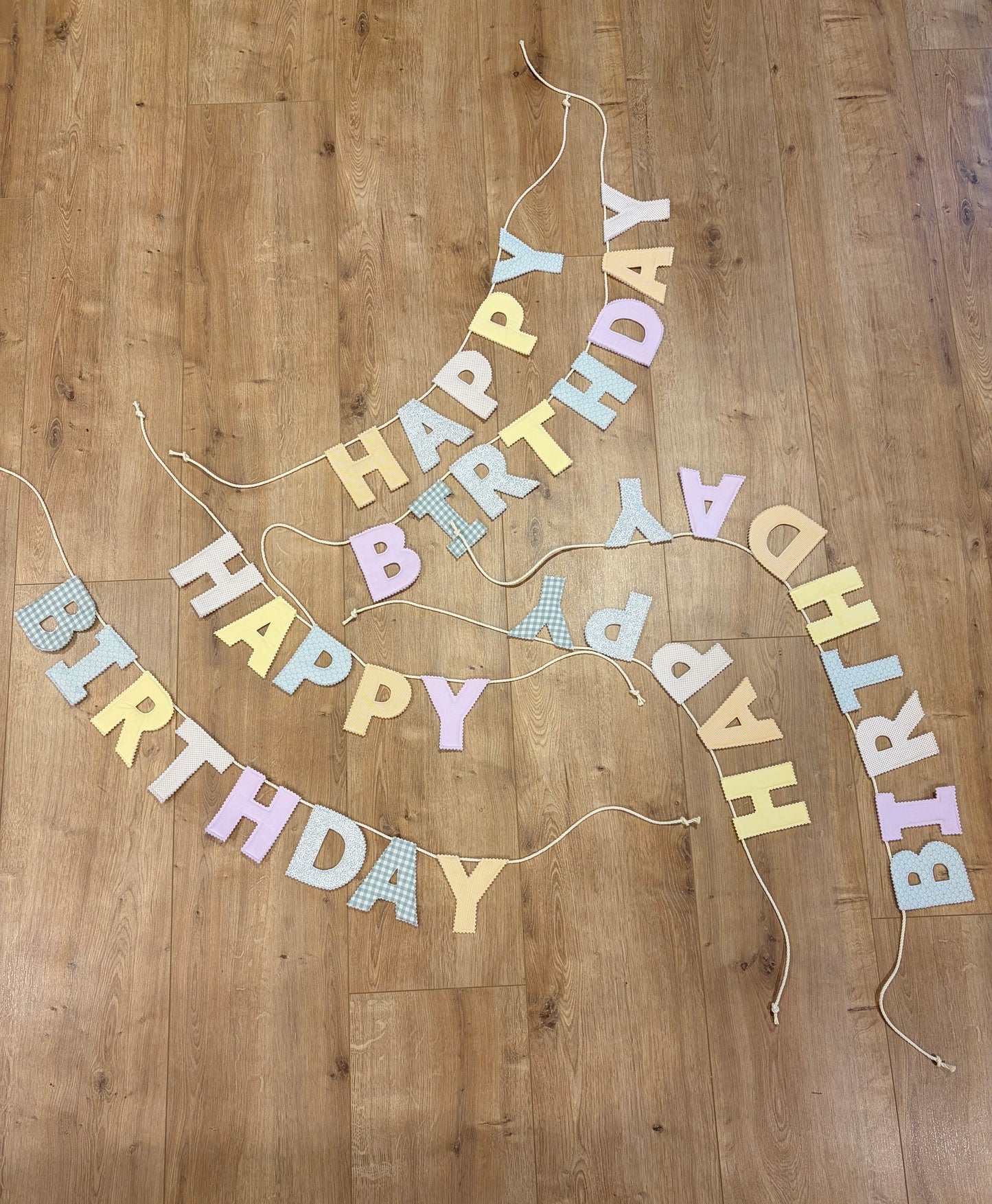Happy Birthday Garland - Pastels - Ready Made